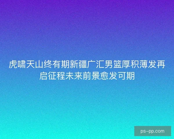 虎啸天山终有期新疆广汇男篮厚积薄发再启征程未来前景愈发可期